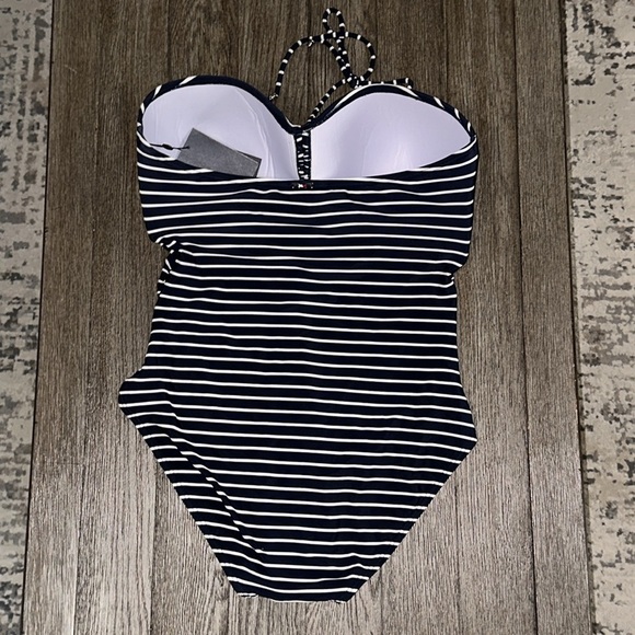 TOMMY HILFIGER Striped Halterneck One-Piece Swimsuit - Picture 2 of 10